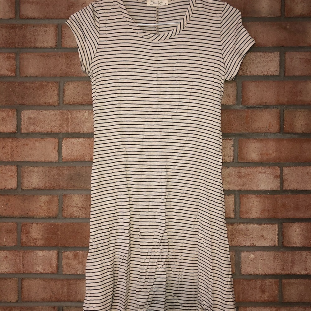 striped mini dress